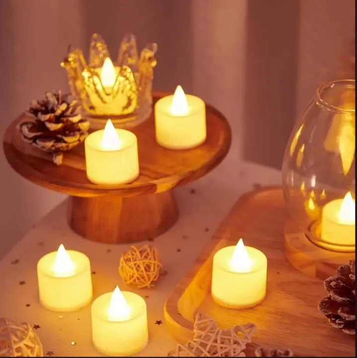 Pack of 3 | Pack of 6 | Pack of 12 Round Shape LED Electric Candles Lights with Batteries RGB Led Candles | Glowing Candles | Smokeless Candles for Decorations | Events | Birthday Party | wedding anniversary | Best Multicolor LED Candles - Image 2