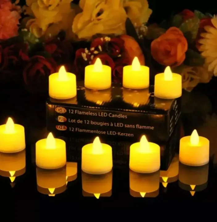Pack of 3 | Pack of 6 | Pack of 12 Round Shape LED Electric Candles Lights with Batteries RGB Led Candles | Glowing Candles | Smokeless Candles for Decorations | Events | Birthday Party | wedding anniversary | Best Multicolor LED Candles - Image 4