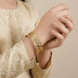 Traditional Gold Plated Kara Pair for Kids